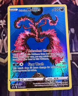 Galarian Moltres SWSH284 Crown Zenith Holo Black Star Promo IR Pokemon Card - Image 1