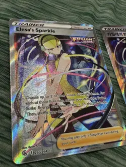 Pokemon TCG Elesa’s Sparkle Fusion Strike 2 Card Full Art Trainer Lot NM - Image 2