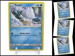 Pokemon Sun & Moon UNIFIED MINDS 41/236 Snover 4X Mint/NM Common 4 Cards TCG X4 - Image 1