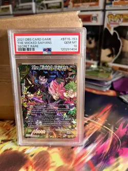 Dragon Ball Super Card Game The Wicked Saiyans BT15-153 SCR Secret Rare PSA 10!! - Image 1