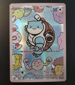 After Skool Hobby Ditto BLASTOISE #4 1st Edition Pokemon Card Full Art Holo - Image 1
