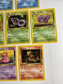 10x 1st Edition Fossil Set Lot Golduck Arbok Ekans Slowbro+WOTC Pokemon Cards NM - Image 4
