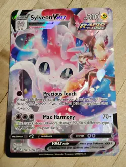 Sylveon Vmax Rapid Strike Brilliant Stars Trainer Gallery TG15/TG30 Pokemon Card - Image 1