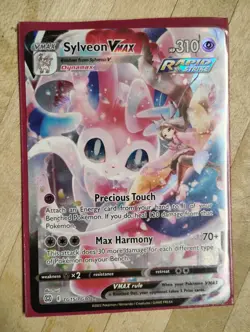 Sylveon Vmax Rapid Strike Brilliant Stars Trainer Gallery TG15/TG30 Pokemon Card - Image 3