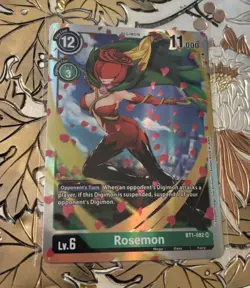Digimon Card Game Rosemon BT1-082 SR - Image 1