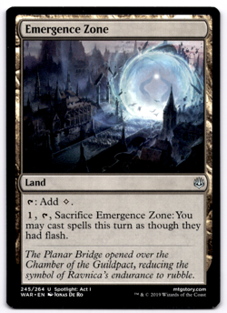 Emergence Zone - War of the Spark (WAR) Uncommon Land MTG Magic Card - Image 1