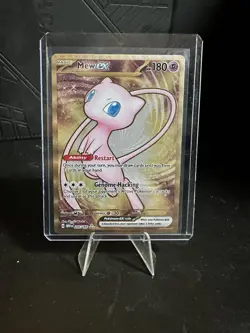 Mew EX 205/165 Gold Metal Pokemon TCG Scarlet & Violet 151 Promo Card - Image 1