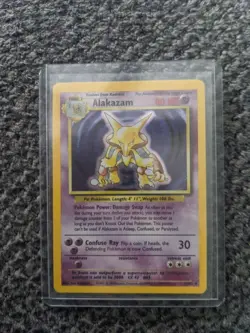 Pokemon Alakazam TCG Base Set Holo Card 1/102 Unlimited Holo Rare MINT - Image 3