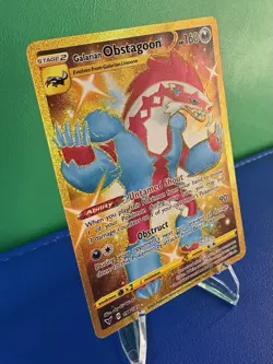 Pokemon TCG Galarian Obstagoon Vivid Voltage Holo Card 198/185 Secret Rare - NM - Image 3