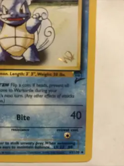 Wartortle Gold W Stamp Stamped Pokemon Card - WOTC Promo - Base 2 - 63/130 - Image 2