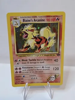 Blaine's Arcanine Pokemon Card 1/132 Gym Challenge Holo NM - LP - Image 1