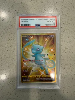 Pokemon Celebrations 2021 FA/MEW PSA 10 Gem MT Card 025/025 - Image 1