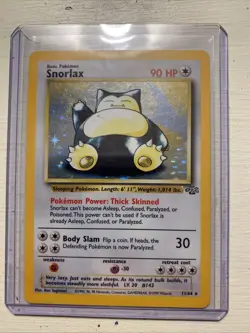 Snorlax Pokemon Card Jungle Set Holo Rare 1st Edition 11/64 - Image 1