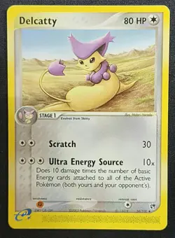 Delcatty 34/100 2003 EX-Sandstorm Uncommon Pokemon Card Vintage E-Reader - Image 1