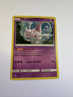 Pokemon TCG Mewtwo SM77 Black Star Promos Holo Card 2017 NM/LP Condition - Image 1