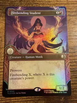 MTG Magic The Gathering Avatar Firebending Student Showcase Borderless FOIL! - Image 1