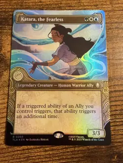 MTG Magic The Gathering Avatar Katara the Fearless Showcase Borderless FOIL! - Image 1