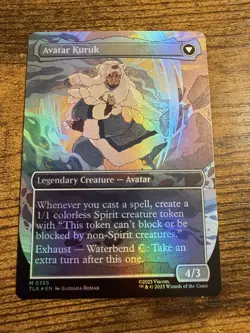 MTG Magic The Gathering Avatar The Legend of Kuruk Avatar Kuruk Borderless FOIL! - Image 2