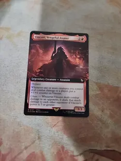 Vincent, Vengeful Atoner Extended Art Foil Commander Final Fantasy MTG NM - Image 1
