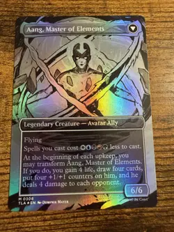 MTG Magic The Gathering Avatar Aang Master of Elements Showcase Borderless FOIL! - Image 2