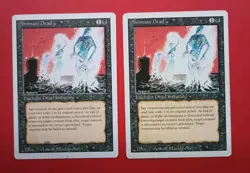 Magic the Gathering MTG Revised ANIMATE DEAD X 2 MP U 1994 Vintage! - Image 1
