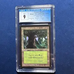 MTG BETA Forest (Eyes) CGC 9 MINT, with sub grades, 1993 - Image 1