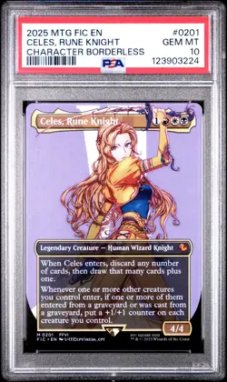 3224 Celes Rune Knight 2025 Magic: The Gathering Final Fantasy FIC #201 PSA 10 - Image 1