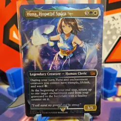 Yuna, Hope of Spira (Borderless) (Chocobo Track Foil) - FINAL FANTASY MTG - Image 1
