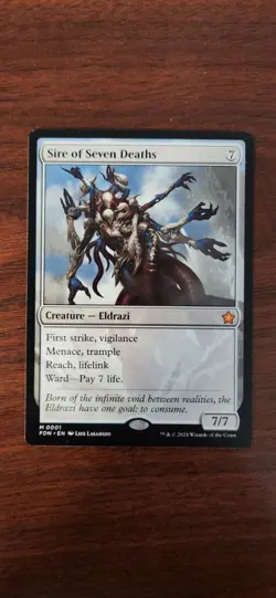 MTG Sire of Seven Deaths Foundations M/NM - Image 1