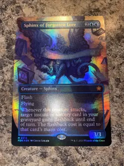 Sphinx of Forgotten Lore (Borderless) Foundations Foil - Image 1