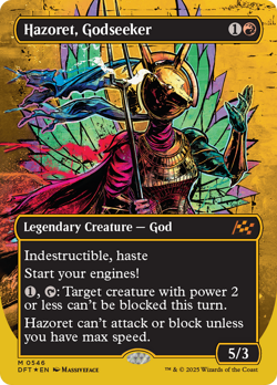Hazoret, Godseeker (Borderless First-Place 546) FOIL Aetherdrift PLD ABUGames - Image 1