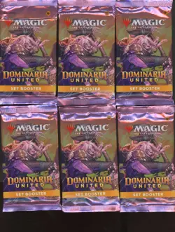 6x Magic the Gathering: Dominaria United Set Booster Sealed Packs Lot - Image 1