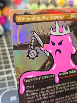 Witch-king, Sky Scourge - FOIL MTG *Altered Hand Painted * Silly art OOZE - Image 2