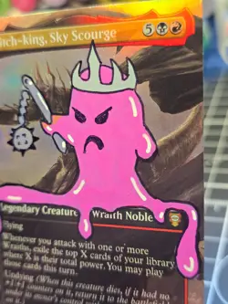 Witch-king, Sky Scourge - FOIL MTG *Altered Hand Painted * Silly art OOZE - Image 3