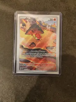 Pokemon TCG 2023 Paradox Rift English Full Art Holo Magby 186/182 Rare Card - Image 3