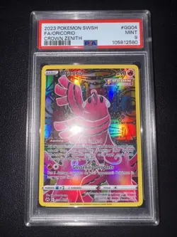 2023 Pokemon SWSH FA Oricorio Crown Zenith GG04/GG70 PSA MINT 9 - Image 1