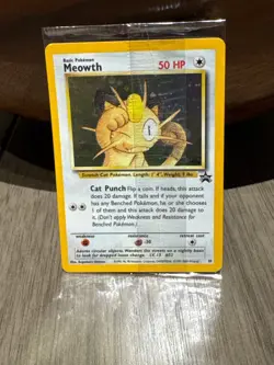 Pokemon TCG Meowth Holo #10 Black Star Promo Gameboy Exclusive Factory Sealed - Image 1