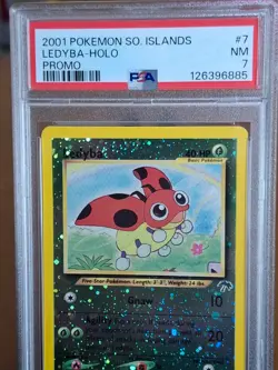 2001 Pokemon Southern Islands Ledyba Holo #7 - PSA 7 NEAR MINT - CLEAN! - Image 2