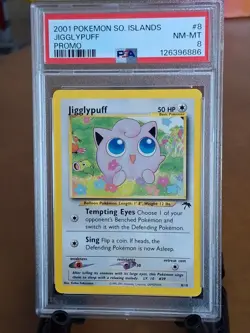 2001 Pokemon Southern Islands Jigglypuff #8 - PSA 8 NEAR MINT to MINT - CLEAN! - Image 1