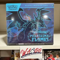 Pokemon TCG: Mega Evolution Phantasmal Flames Factory Sealed Elite Trainer Box! - Image 1