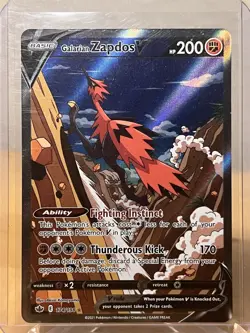 Galarian Zapdos V 174/198 Pokemon Sword & Shield Chilling Reign Alt Art TCG NM - Image 1