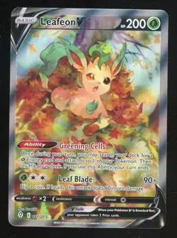 Pokemon TCG Leafeon v Alternate Full Art Holo Card 167/203 Evolving Skies - Image 1