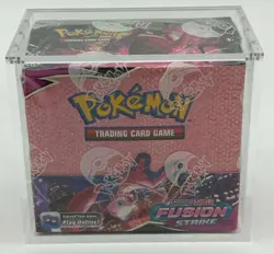 Pokemon TCG Sword & Shield Fusion Strike Booster Box Sealed With Acrylic Case - Image 1