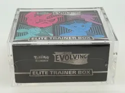 Pokemon TCG SWSH Evolving Skies Elite Trainer Box SEALED w/Acrylic Case - Image 1