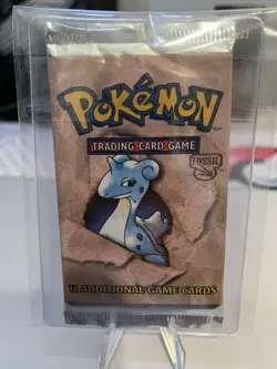 1999 Pokemon Unlimited Fossil Edition Booster Pack Lapras Art FACTORY SEALED ?? - Image 1
