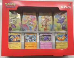 Pokemon TCG: Scarlet & Violet 151 Mini Tin 4 Pack + 4 Promos Cards - Image 1