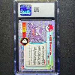 topps Pokemon TV Animation Series 2 Rainbow Holo Foil #93 Haunter CGC 7 - Image 2
