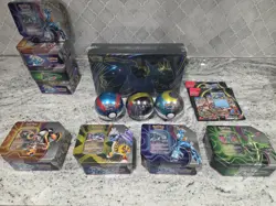 POKEMON BUNDLE 8X PARADOX, 2X BLISTER PACK, 3X TINS, 1 UPC, 2X TIN+ETB New - Image 1