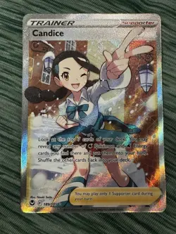 Pokemon TCG Candice Silver Tempest 189/195 Full Art Trainer Holo NM - Image 1
