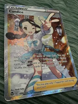 Pokemon TCG Candice Silver Tempest 189/195 Full Art Trainer Holo NM - Image 2